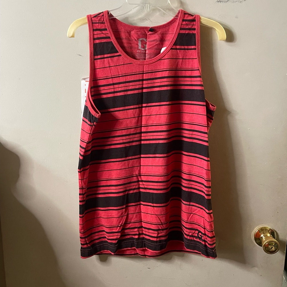 Guess horizontal striped tank top